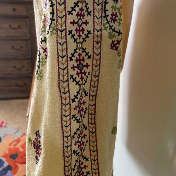 Free People New/tie-back, lined mini dress. Embroidered with sequins/sexy/xxl - Picture 3 of 13